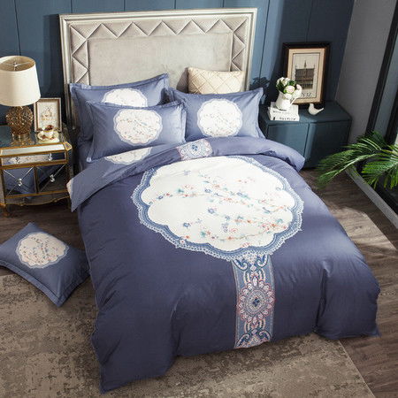 品臥家紡 220×240cm純棉大版花四件套，舒適與美學的完美結合